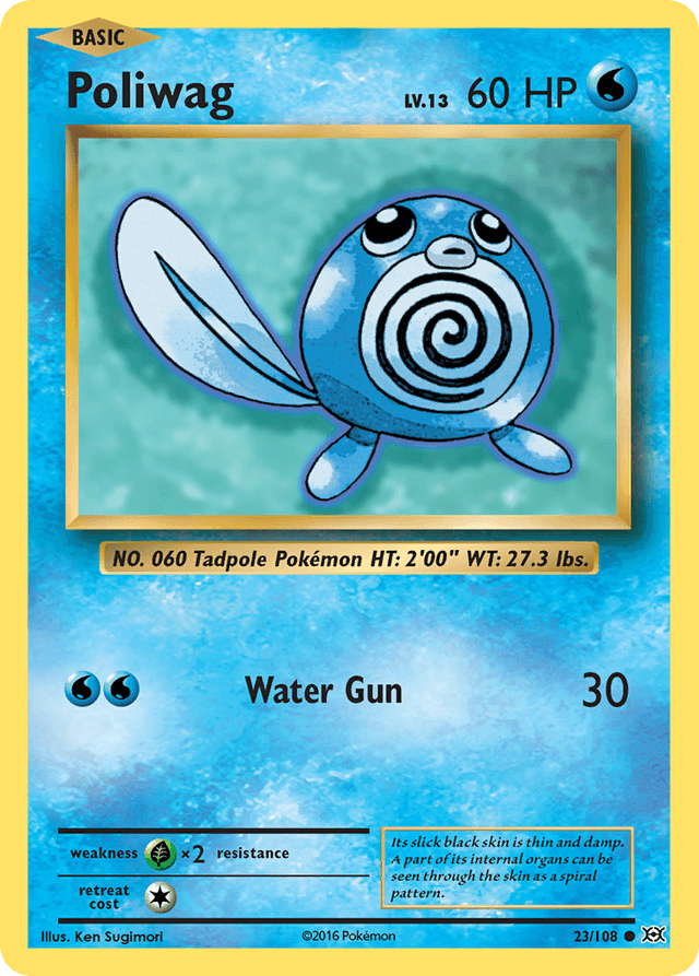 Carta Poliwag 23/108 do set Evolutions — Pokémon TCG | Bynx