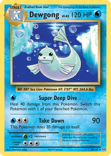 Carta Dewgong 29/108 do set Evolutions — Pokémon TCG | Bynx