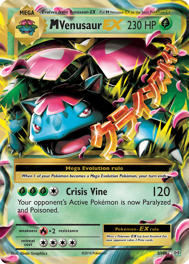 Carta M Venusaur-EX 2/108 do set Evolutions — Pokémon TCG | Bynx