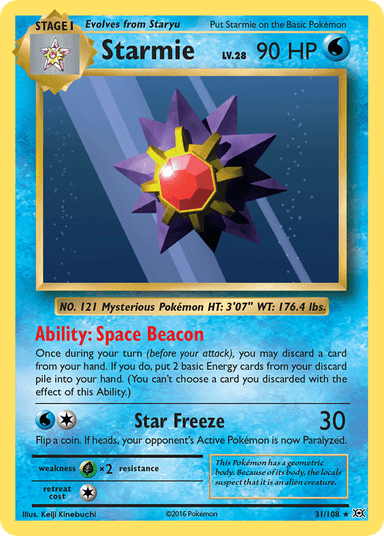 Carta Starmie 31/108 do set Evolutions — Pokémon TCG | Bynx