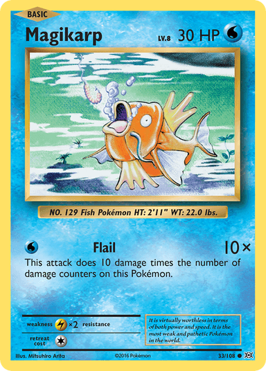 Carta Magikarp 33/108 do set Evolutions — Pokémon TCG | Bynx