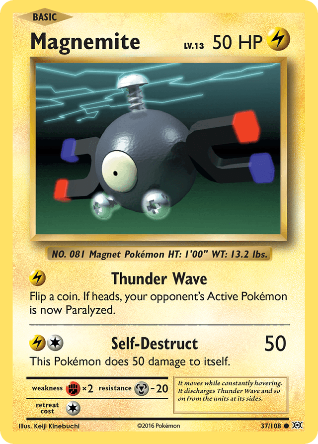Carta Magnemite 37/108 do set Evolutions — Pokémon TCG | Bynx