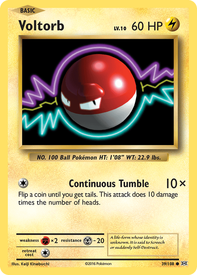 Carta Voltorb 39/108 do set Evolutions — Pokémon TCG | Bynx