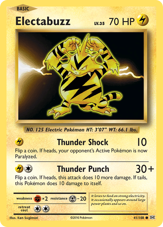 Carta Electabuzz 41/108 do set Evolutions — Pokémon TCG | Bynx