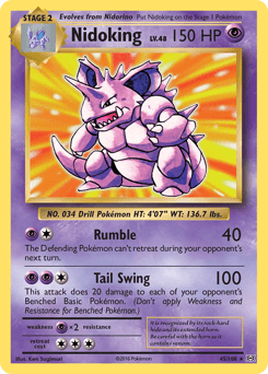 Nidoking 45/108 — Evoluções