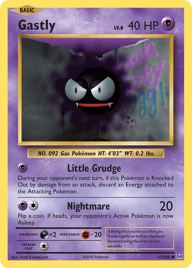 Carta Gastly 47/108 do set Evolutions — Pokémon TCG | Bynx