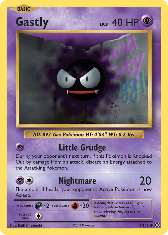 Carta Gastly 47/108 do set Evolutions — Pokémon TCG | Bynx