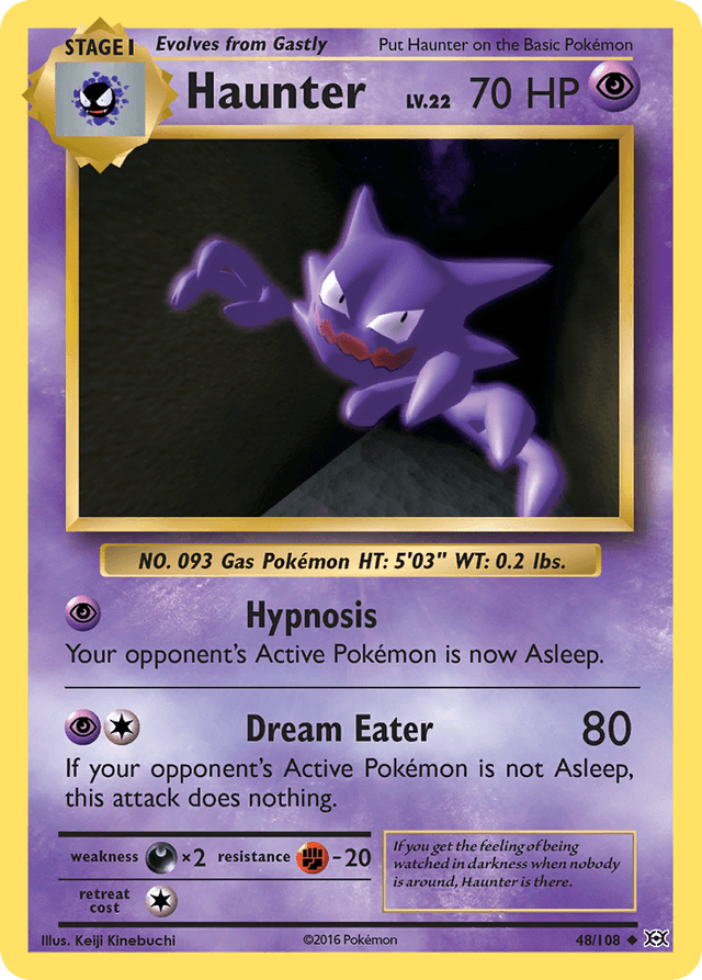 Carta Haunter 48/108 do set Evolutions — Pokémon TCG | Bynx