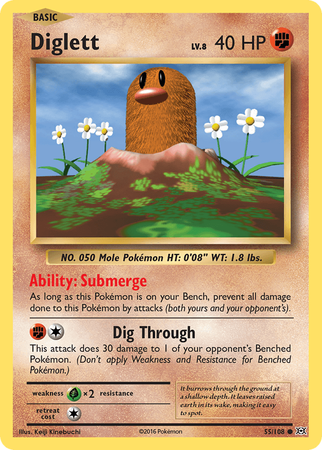 Carta Diglett 55/108 do set Evolutions — Pokémon TCG | Bynx