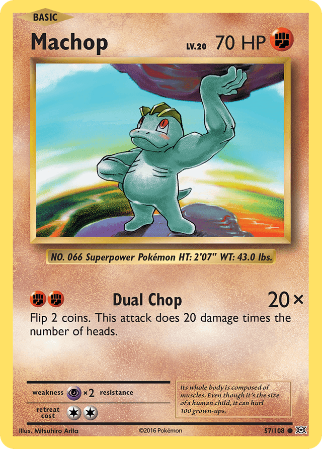 Carta Machop 57/108 do set Evolutions — Pokémon TCG | Bynx