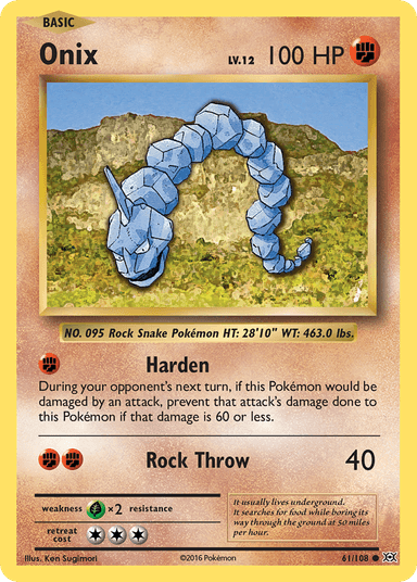 Carta Onix 61/108 do set Evolutions — Pokémon TCG | Bynx