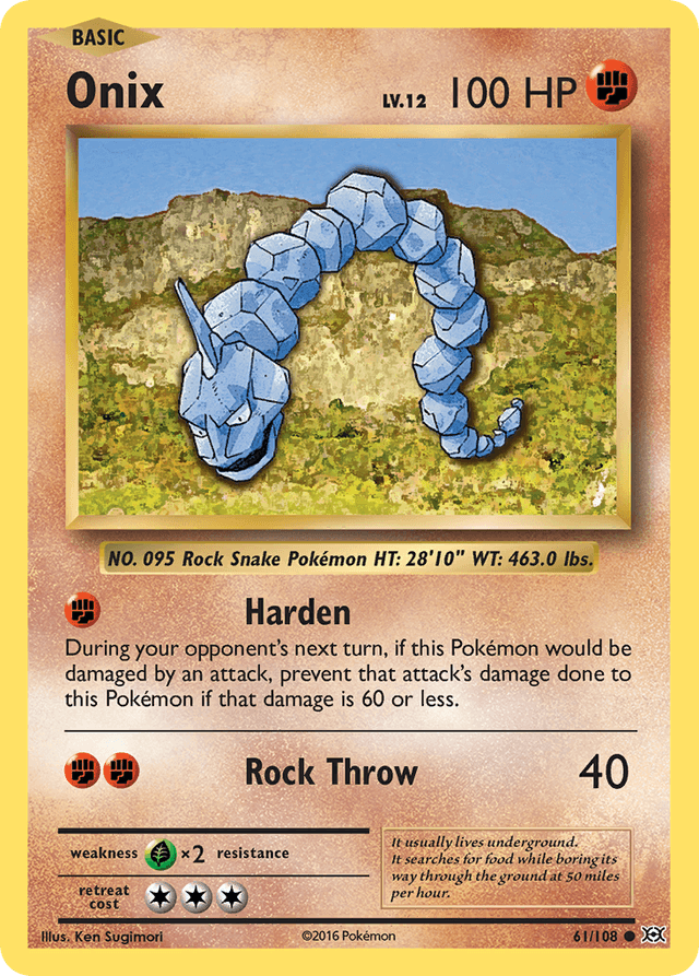Carta Onix 61/108 do set Evolutions — Pokémon TCG | Bynx