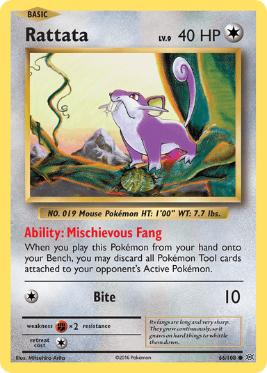 Carta Rattata 66/108 do set Evolutions — Pokémon TCG | Bynx