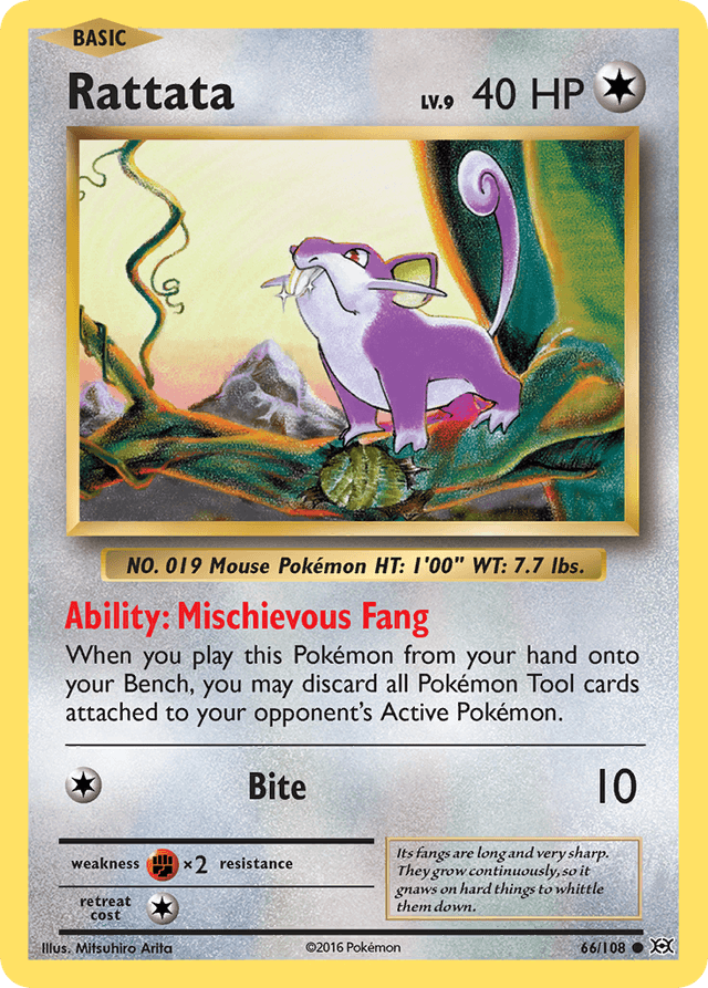 Carta Rattata 66/108 do set Evolutions — Pokémon TCG | Bynx