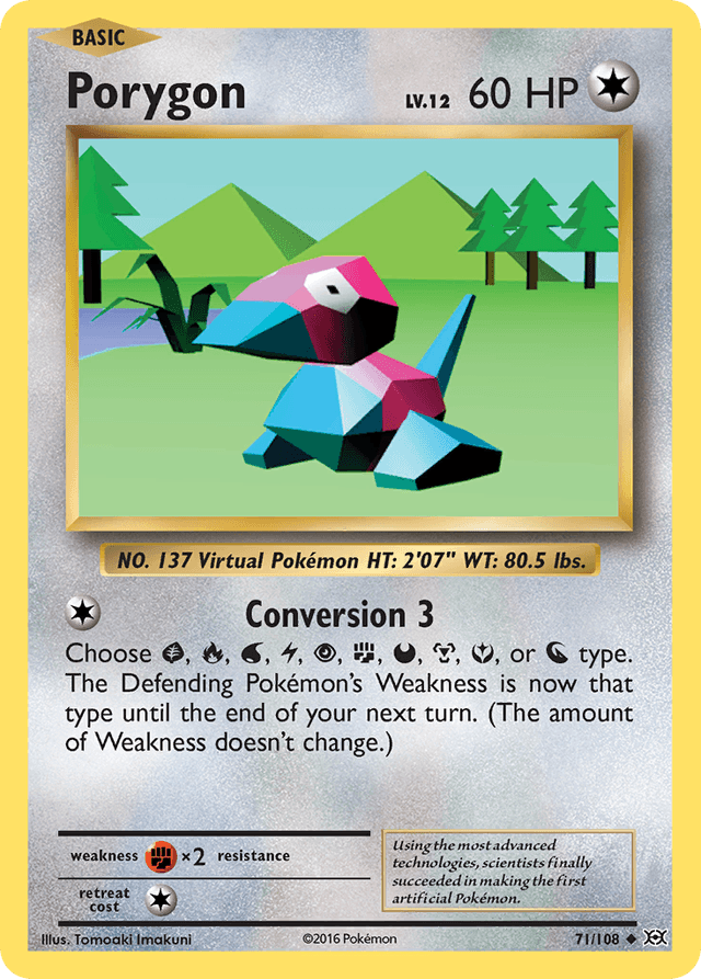 Carta Porygon 71/108 do set Evolutions — Pokémon TCG | Bynx