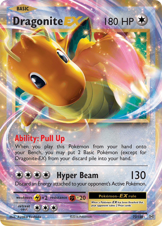 Carta Dragonite-EX 72/108 do set Evolutions — Pokémon TCG | Bynx
