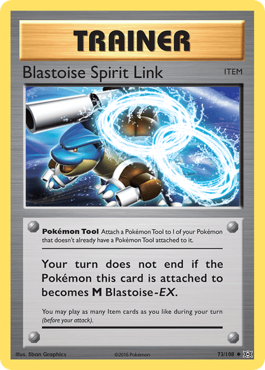 Carta Blastoise Spirit Link 73/108 do set Evolutions — Pokémon TCG | Bynx