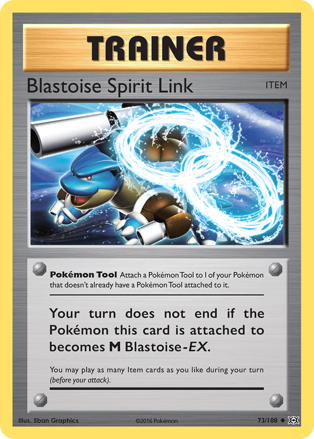 Carta Blastoise Spirit Link 73/108 do set Evolutions — Pokémon TCG | Bynx
