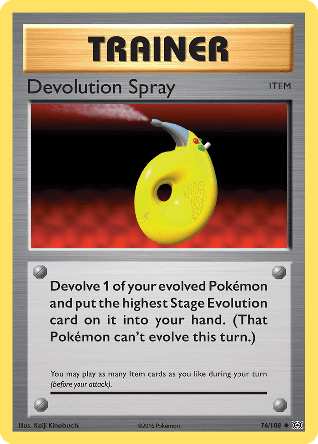 Carta Devolution Spray 76/108 do set Evolutions — Pokémon TCG | Bynx