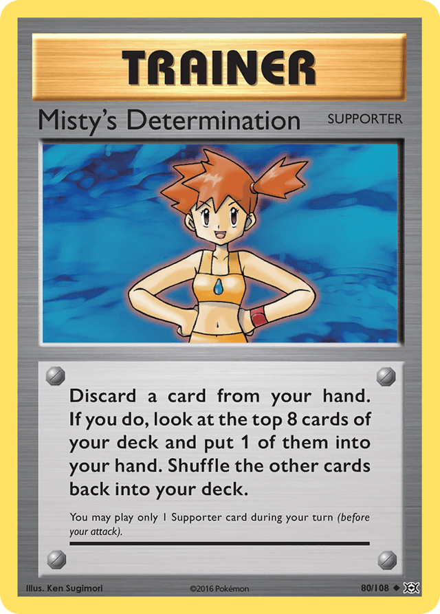 Carta Misty's Determination 80/108 do set Evolutions — Pokémon TCG | Bynx