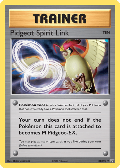 Carta Pidgeot Spirit Link 81/108 do set Evolutions — Pokémon TCG | Bynx