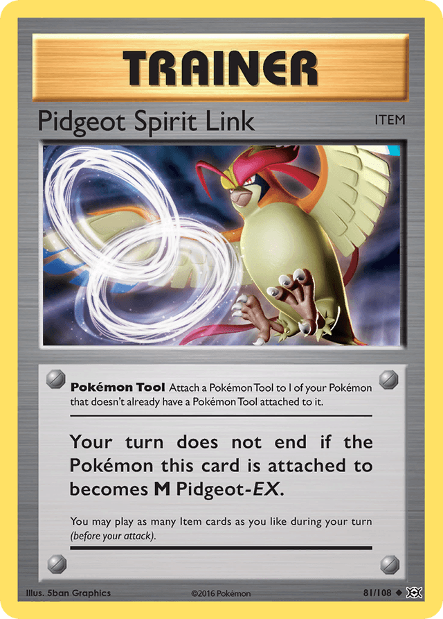 Carta Pidgeot Spirit Link 81/108 do set Evolutions — Pokémon TCG | Bynx