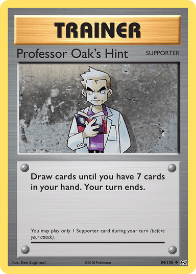 Carta Professor Oak's Hint 84/108 do set Evolutions — Pokémon TCG | Bynx