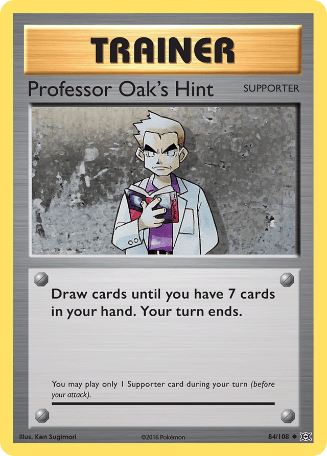 Carta Professor Oak's Hint 84/108 do set Evolutions — Pokémon TCG | Bynx