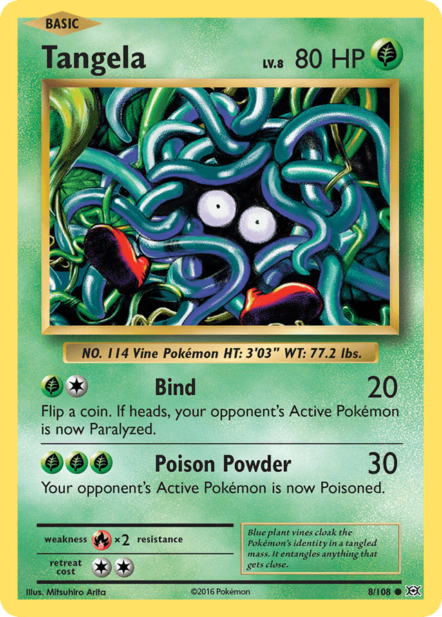 Carta Tangela 8/108 do set Evolutions — Pokémon TCG | Bynx