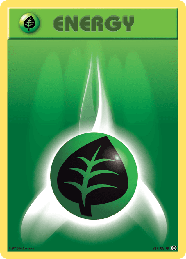 Carta Grass Energy 91/108 do set Evolutions — Pokémon TCG | Bynx