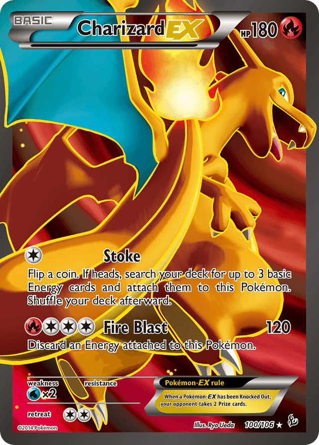 Carta Charizard-EX 100/106 do set Flashfire — Pokémon TCG | Bynx