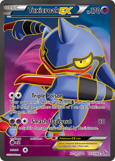 Carta Toxicroak-EX 102/106 do set Flashfire — Pokémon TCG | Bynx