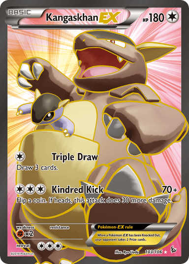 Carta Kangaskhan-EX 103/106 do set Flashfire — Pokémon TCG | Bynx