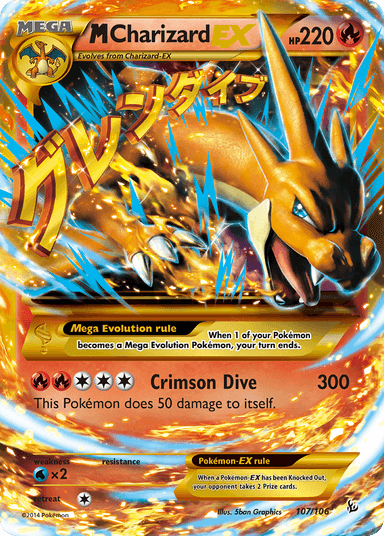 Carta M Charizard-EX 107/106 do set Flashfire — Pokémon TCG | Bynx