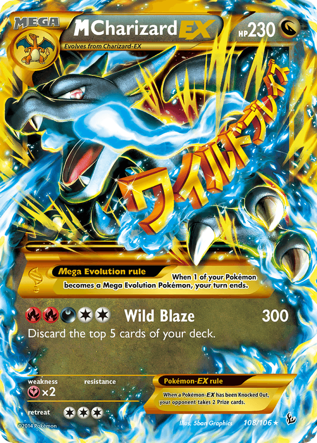Carta M Charizard-EX 108/106 do set Flashfire — Pokémon TCG | Bynx