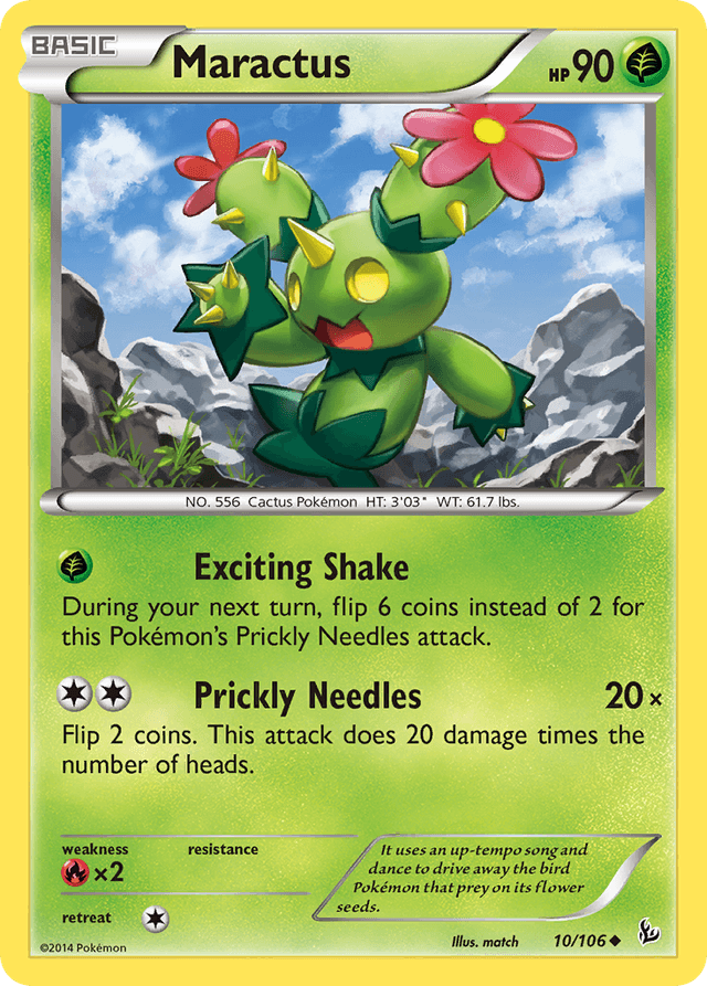 Carta Maractus 10/106 do set Flashfire — Pokémon TCG | Bynx