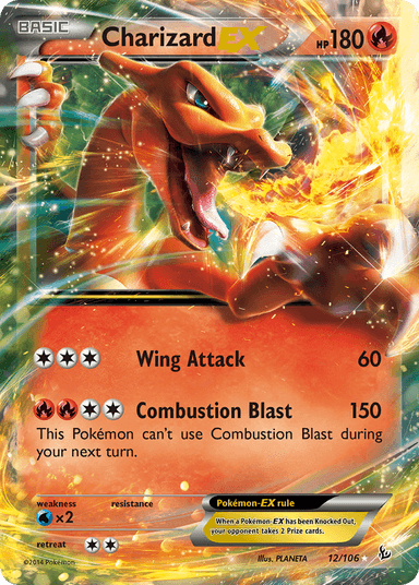 Carta Charizard-EX 12/106 do set Flashfire — Pokémon TCG | Bynx