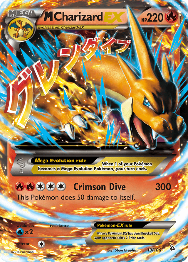 Carta M Charizard-EX 13/106 do set Flashfire — Pokémon TCG | Bynx