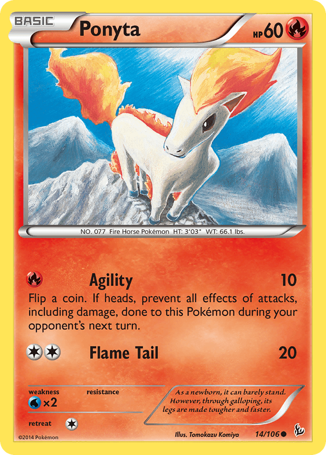 Carta Ponyta 14/106 do set Flashfire — Pokémon TCG | Bynx