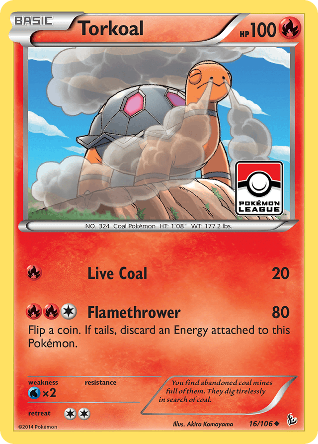 Carta Torkoal 16/106 do set Flashfire — Pokémon TCG | Bynx