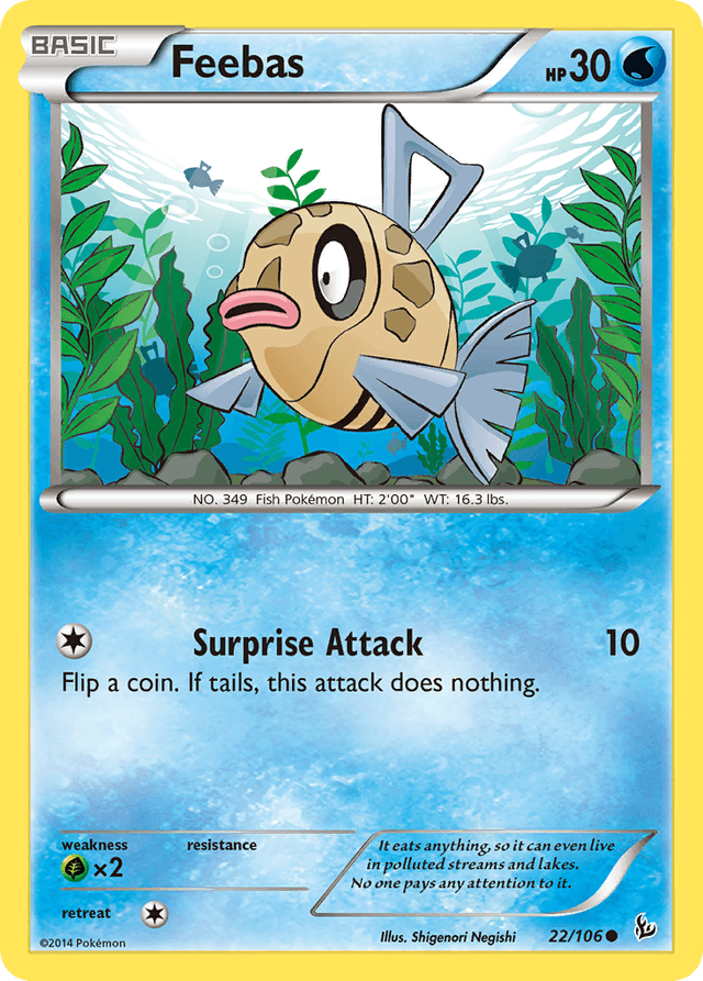 Carta Feebas 22/106 do set Flashfire — Pokémon TCG | Bynx