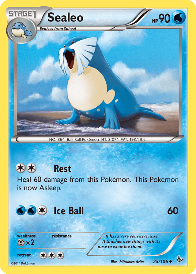 Carta Sealeo 25/106 do set Flashfire — Pokémon TCG | Bynx