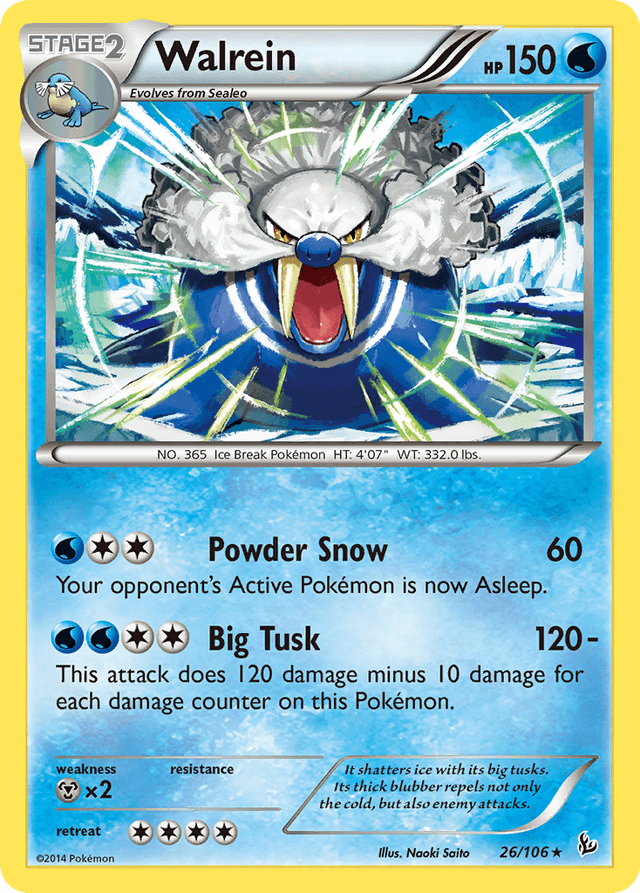 Carta Walrein 26/106 do set Flashfire — Pokémon TCG | Bynx
