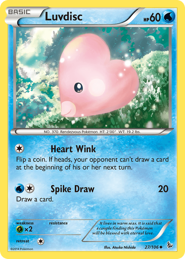 Carta Luvdisc 27/106 do set Flashfire — Pokémon TCG | Bynx