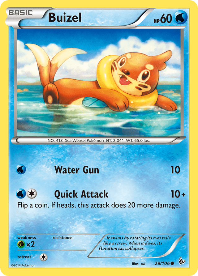 Carta Buizel 28/106 do set Flashfire — Pokémon TCG | Bynx