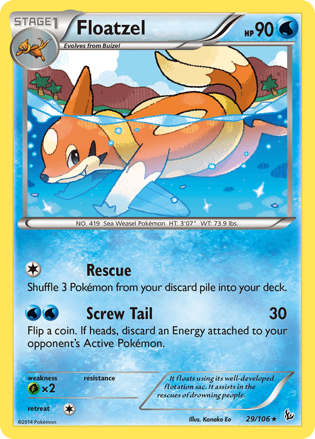 Carta Floatzel 29/106 do set Flashfire — Pokémon TCG | Bynx