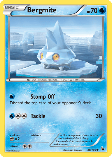 Carta Bergmite 30/106 do set Flashfire — Pokémon TCG | Bynx