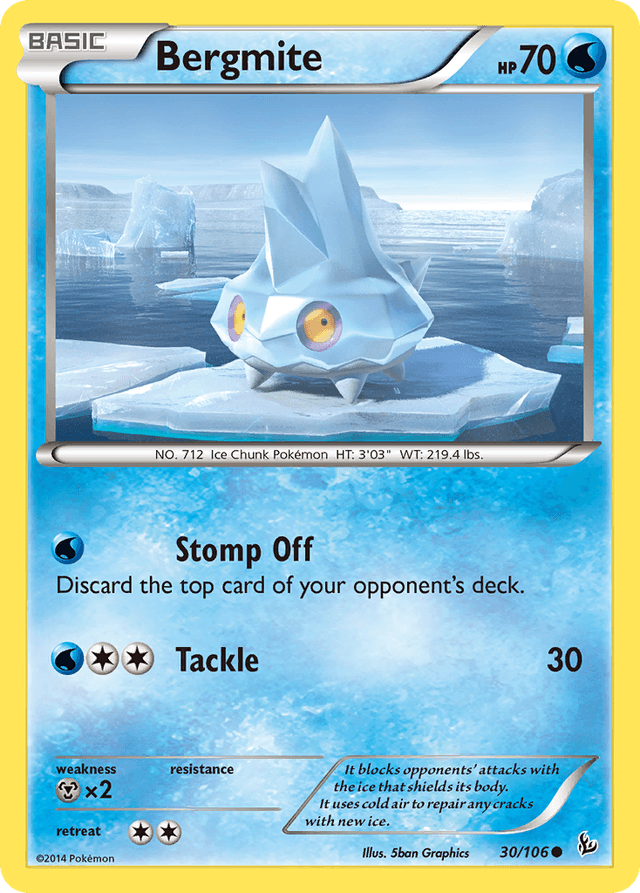 Carta Bergmite 30/106 do set Flashfire — Pokémon TCG | Bynx