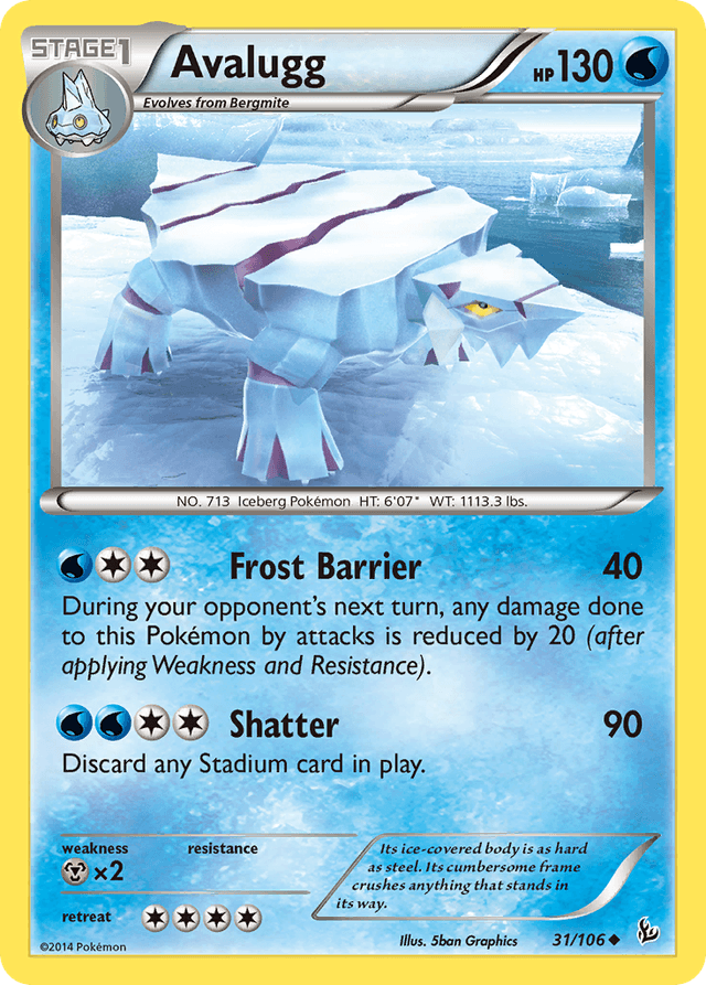 Carta Avalugg 31/106 do set Flashfire — Pokémon TCG | Bynx