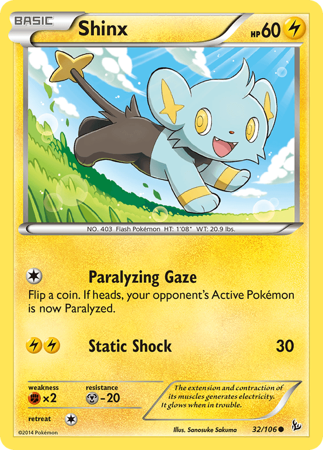 Carta Shinx 32/106 do set Flashfire — Pokémon TCG | Bynx